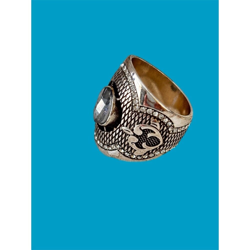 Brighton Love Padlock Ring, Silver Finish, Swarovski Crystals J61982 Size 8 - Picture 7 of 10